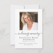 Fotosympathie begrafenis Memorial Hartelijk dank Bedankkaart (Achterkant)