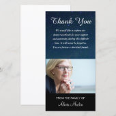 Fotosympathie Memorial Hartelijk dank Night Sky St Bedankkaart (Voorkant / Achterkant)