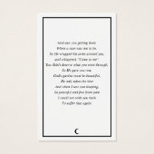Fotosympathie Prayer-kaart Visitekaartje (Achterkant)