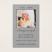 Fotosympathie Spaanse funeral Prayer Card Visitekaartje (Voorkant)