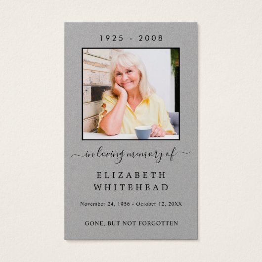 Fotosympathie Spaanse funeral Prayer Card Visitekaartje (Voorkant)