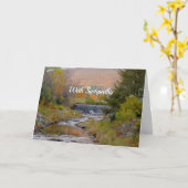 Fotosympathie Vermont Stream Waterfall Autumn Kaart (Gele Bloem)