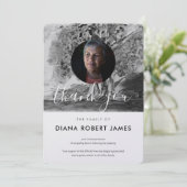 Fotosympathie voor Chic Black en White Trees Bedankkaart (Staand voorkant)