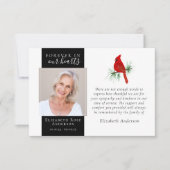 Fotosympathie voor eeuwig in ons hart bedankkaart (Voorkant)