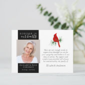 Fotosympathie voor eeuwig in ons hart bedankkaart (Staand voorkant)