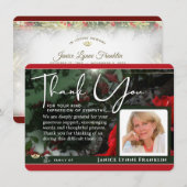 Fotosympathie voor groene en rode feestdag kaart (Voorkant / Achterkant)