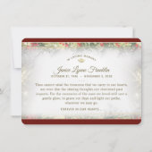 Fotosympathie voor groene en rode feestdag kaart (Achterkant)