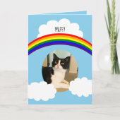 Fotosympathie voor Pet Cat Rainbow Kaart (Voorkant)