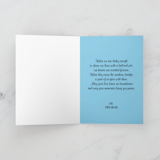 Fotosympathie voor Pet Cat Rainbow Kaart (Binnen)