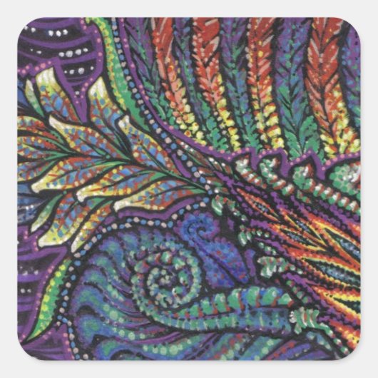 Fotosynesthesie vierkante Sticker (Voorkant)