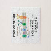 Fotosynthese (chemische formule lichtafhankelijk) legpuzzel (Verticaal)