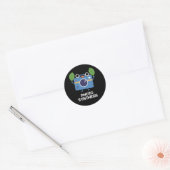 Fotosynthese Grappige Camera Pun Dark BG Ronde Sticker (Envelop)