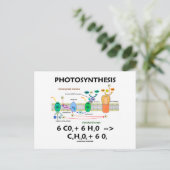 Fotosynthese (koolstofdioxide + water) briefkaart (Staand voorkant)