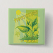 Fotosynthese Vierkante Button 5,1 Cm (Voorkant)