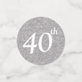 Fototabel op 40e verjaardag confetti (Kleine voorkant)