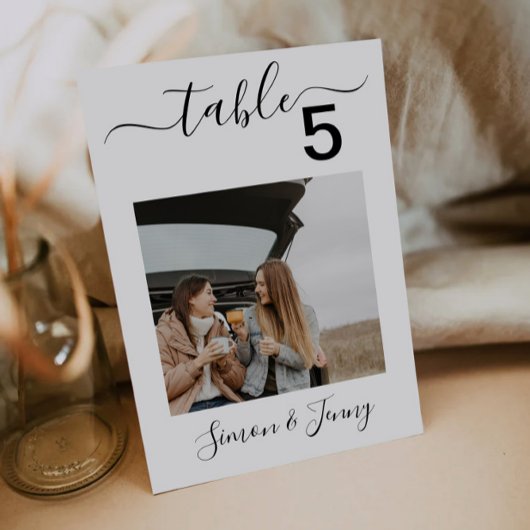 Fototafelnummers Trouwbord 5x7 Kaart
