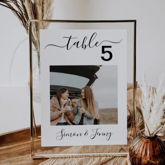 Fototafelnummers Trouwbord 5x7 Kaart