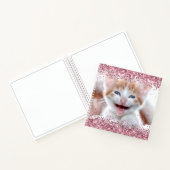 Fototekening van faux met spaarpaars roze glittery notitieboek (Binnen)