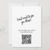 Fototekst en QR-code bruiloft Kaart (Achterkant)