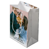 Fototekst Kerstmis Medium Cadeauzakje (Voorkant Gekanteld)