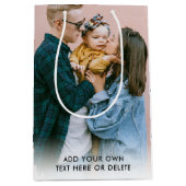 Fototekst Kerstmis Medium Cadeauzakje (Voorkant)