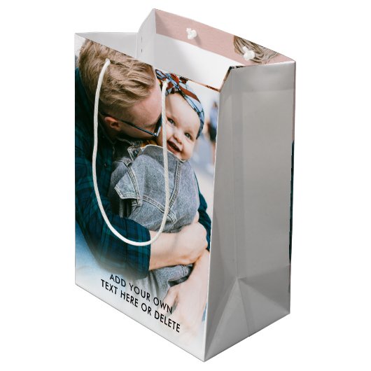 Fototekst Kerstmis Medium Cadeauzakje (Achterkant Gekanteld)