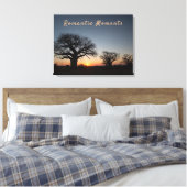 Fototekst op Sunset romantic moment Sacred Baobabs Canvas Afdruk (Insitu (Slaapkamer))