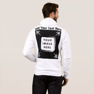 Fototekst toevoegen Aangepaste Sjabloon voorzijde  Hoodie