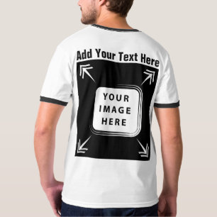 Fototekst toevoegen Aangepaste Sjabloon voorzijde  T-shirt
