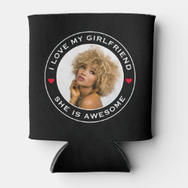 Fototeksthart Ik hou van mijn Geweldige Vriendin Blikjeskoeler