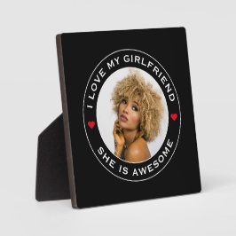 Fototeksthart Ik hou van mijn Geweldige Vriendin Fotoplaat