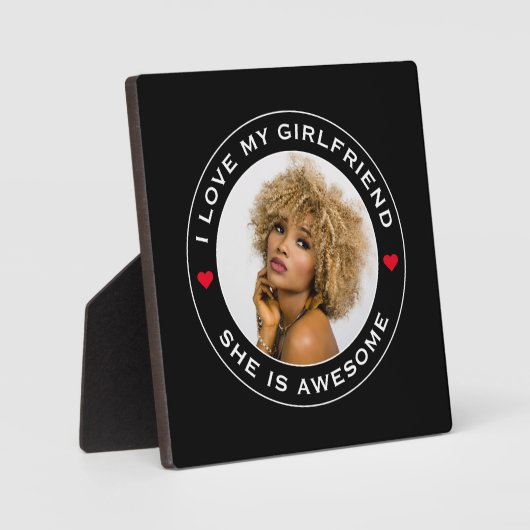 Fototeksthart Ik hou van mijn Geweldige Vriendin Fotoplaat (Voorkant)
