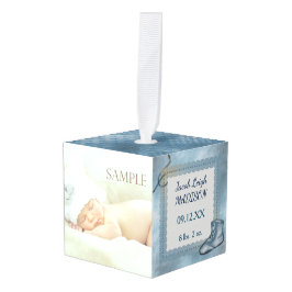 Fototemplate Cute Blue Baby Kubus Ornament