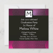 FOTOTEMPLATE MONOGRAM, Fuchsia Kaart (Achterkant)