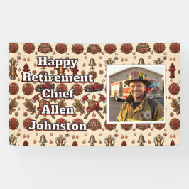Fototemplate voor verjaardagsfeest van gepensionee spandoek