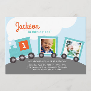 Fototreintpartij uitnodigen kaart