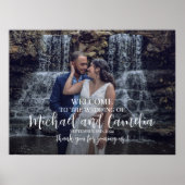 Fototrouwwelkomstbord gedrukt of gedownload poster (Voorkant)