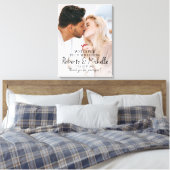 Fototrouwwelkomstbord gedrukt op canvas (Insitu (Slaapkamer))