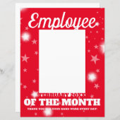 fototussenvoegselwerknemer van maand FEB letterhea (Voorkant / Achterkant)