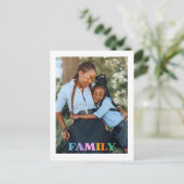 Fototypografie familie modern eenvoudig briefkaart (Staand voorkant)