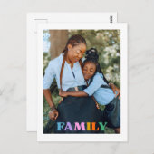 Fototypografie familie modern eenvoudig briefkaart (Voorkant / Achterkant)