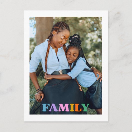 Fototypografie familie modern eenvoudig briefkaart (Voorkant)