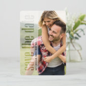 Fototypografie QR Code Save the Date Modern (Staand voorkant)