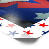 Fotouitbreiding Juli 4e Stars Achtergrond Foto Afdruk (Hoek)