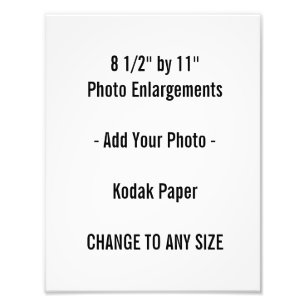 Fotouitbreiding van 8 1/2 inch tot 11 inch foto afdruk