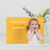 Fotouitnodiging adoptiepartij kaart (Staand voorkant)