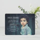 Fotouitnodiging adoptiepartij kaart (Staand voorkant)