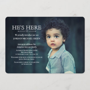 Fotouitnodiging adoptiepartij kaart