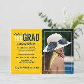 Fotouitnodiging blauwe en maïsgradatie kaart (Staand voorkant)