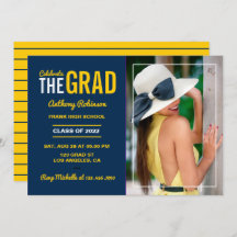 Fotouitnodiging blauwe en maïsgradatie